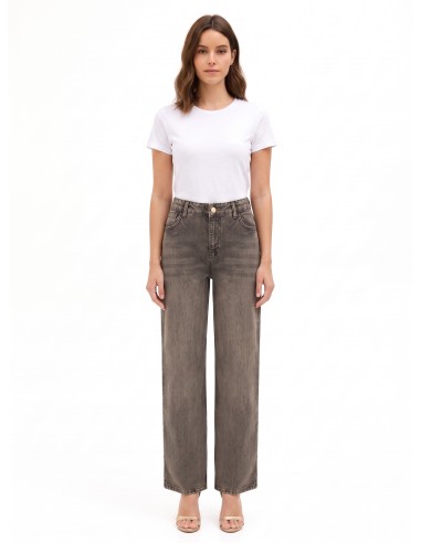 Palazzo-jeans met used-effect van Rinascimento