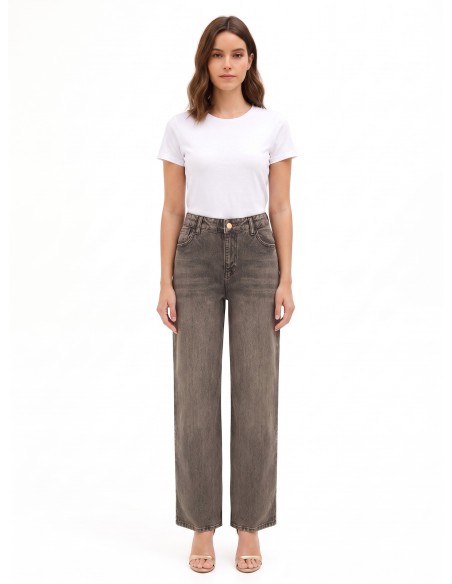 Palazzo-jeans met used-effect van Rinascimento