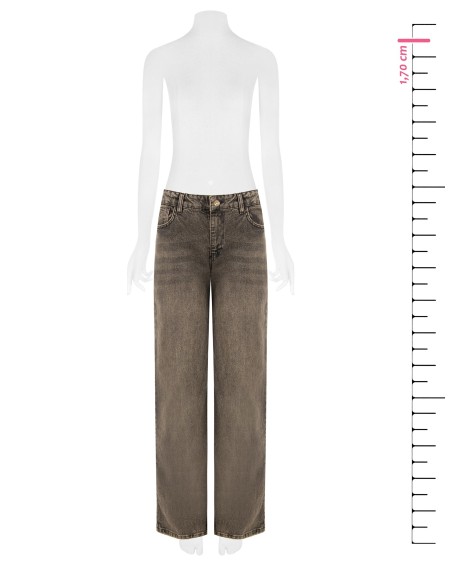 Palazzo-jeans met used-effect van Rinascimento