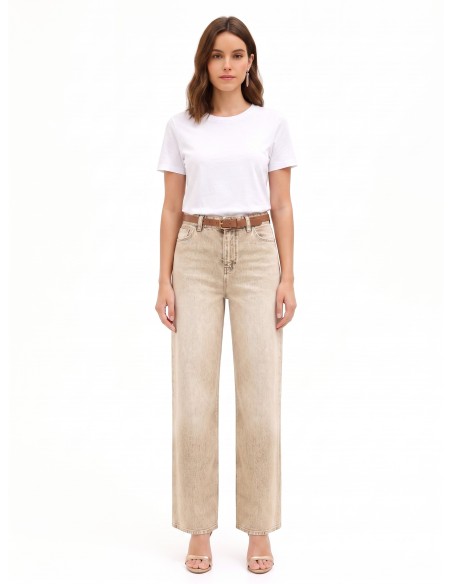 Palazzo-jeans met gebleekt effect van Rinascimento