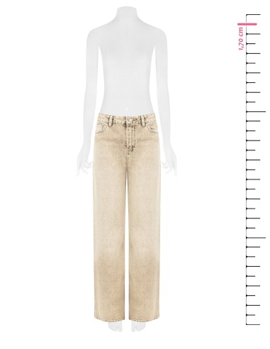 Palazzo-jeans met gebleekt effect van Rinascimento