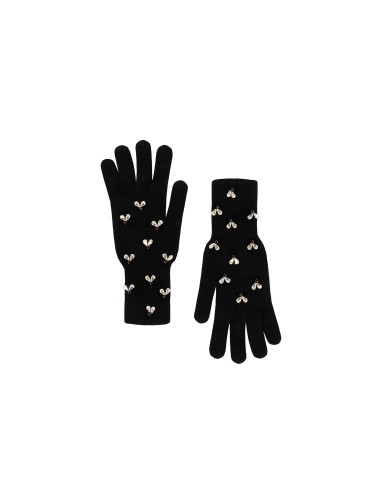 Handschoenen van een mix van viscose en wol met cabochonkristallen van Rinascimento