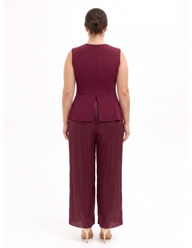Curvy jumpsuit in Palazzo-model van cadi-stof en gelamineerd satijn van Rinascimento Curvy