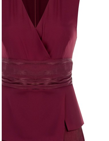 Curvy jumpsuit in Palazzo-model van cadi-stof en gelamineerd satijn van Rinascimento Curvy