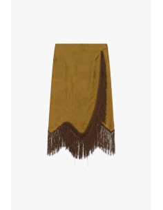 Midi-rok met jacquardmotief en franjes Dixie 2