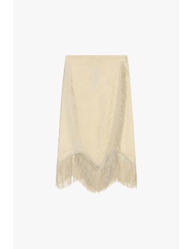 Midi-rok met jacquardmotief en franjes Dixie