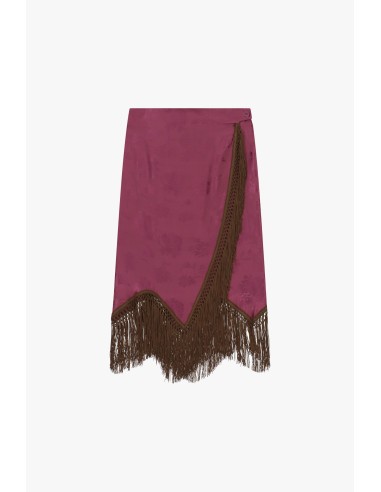 Midi-rok met jacquardmotief en franjes Dixie