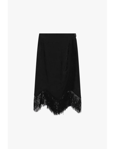 Midi-rok met jacquardmotief en franjes Dixie