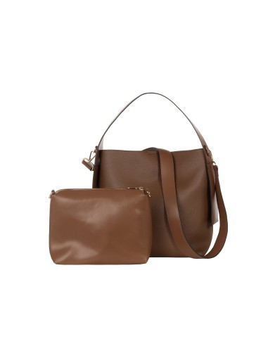 Maxi-handtas van imitatieleer met binnenpochette en afneembare schouderriem Rinascimento