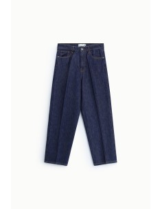 Jeans met balloon fit, hoge taille en zichtbare plooien Please 2