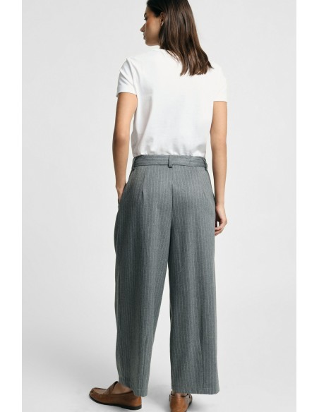 Gestreepte cropped palazzobroek met hoge taille, alstublieft