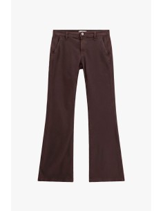 Flare-fit broek met uitlopende zoom en chinozakken Please 2