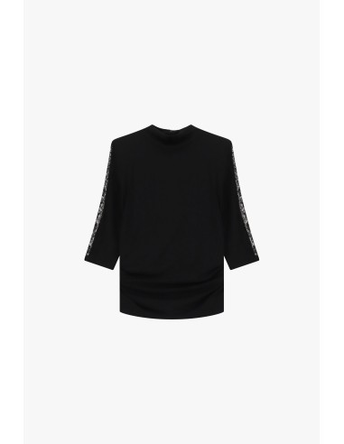 Top met lange mouwen en kanten details Please
