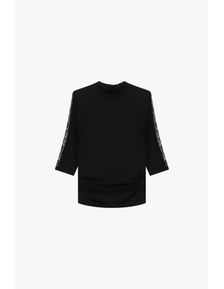 Top met lange mouwen en kanten details Please