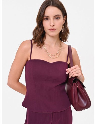 Studio-bustiertop met krijtstreep in crêpe van Rinascimento