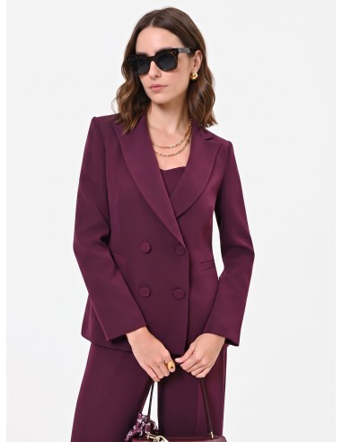 Rinascimento Studio krijtstreep-dubbelrijige blazer van crêpe