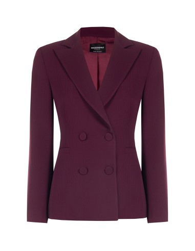 Rinascimento Studio krijtstreep-dubbelrijige blazer van crêpe