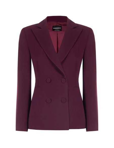 Rinascimento Studio krijtstreep-dubbelrijige blazer van crêpe