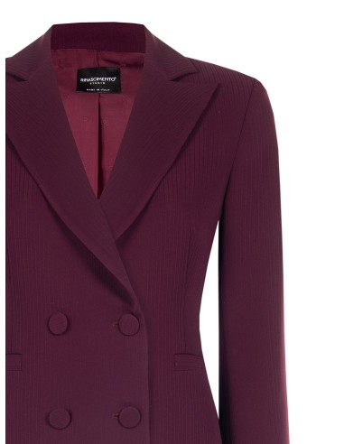 Rinascimento Studio krijtstreep-dubbelrijige blazer van crêpe