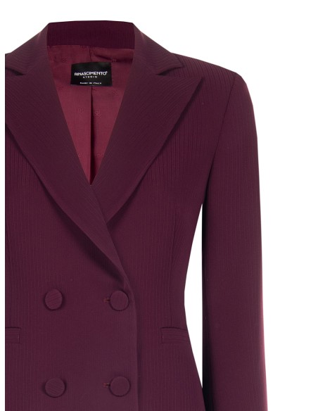 Rinascimento Studio krijtstreep-dubbelrijige blazer van crêpe