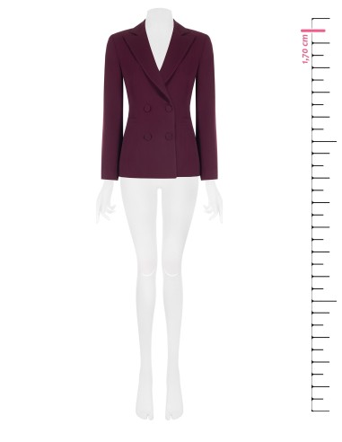 Rinascimento Studio krijtstreep-dubbelrijige blazer van crêpe