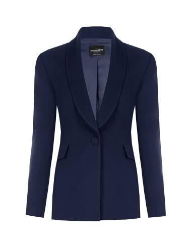 Rinascimento Studio-krijtstreepblazer met één rij knopen van crêpe