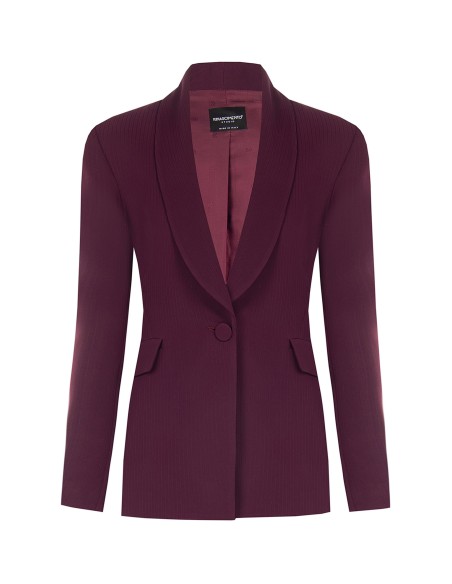 Rinascimento Studio-krijtstreepblazer met één rij knopen van crêpe