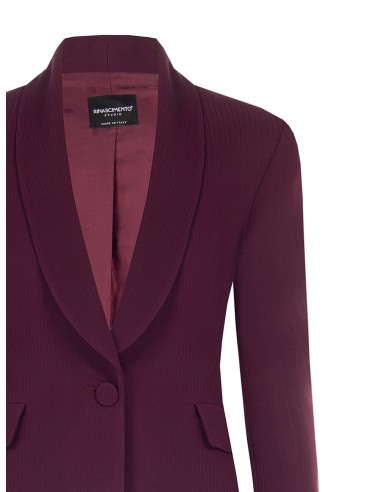 Rinascimento Studio-krijtstreepblazer met één rij knopen van crêpe