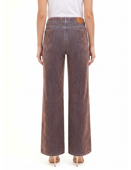 Fluwelen wide-leg-jeans Rinascimento