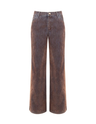 Fluwelen wide-leg-jeans Rinascimento