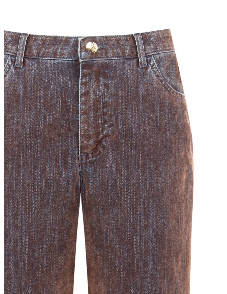 Fluwelen wide-leg-jeans Rinascimento