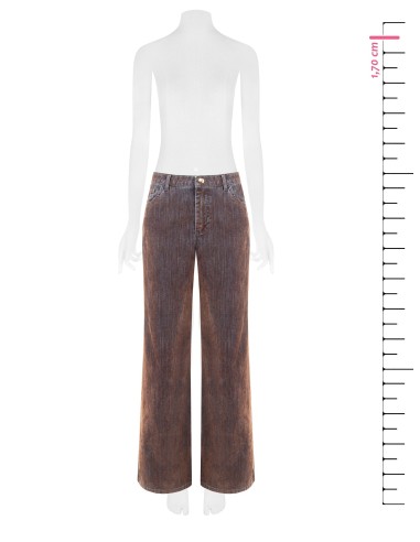 Fluwelen wide-leg-jeans Rinascimento