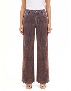 Fluwelen wide-leg-jeans Rinascimento