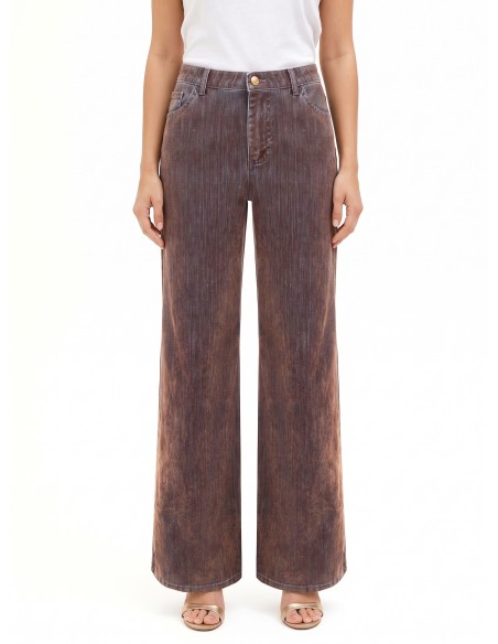 Fluwelen wide-leg-jeans Rinascimento