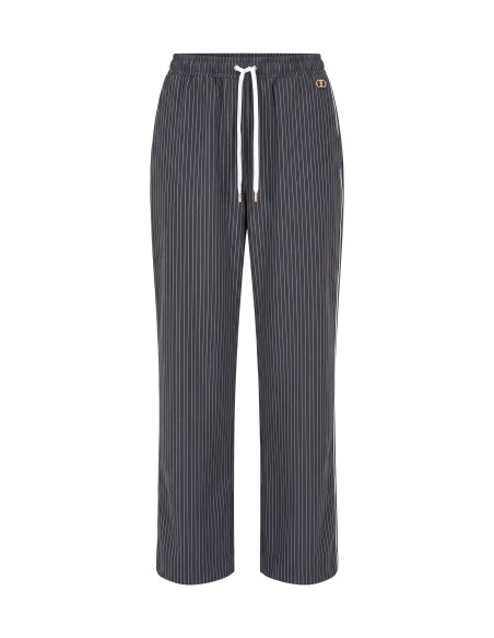 Gestreepte pantalon met kanten inzetstuk van Liu Jo