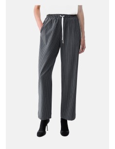 Gestreepte pantalon met kanten inzetstuk van Liu Jo