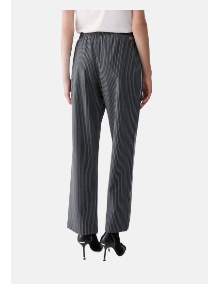 Gestreepte pantalon met kanten inzetstuk van Liu Jo