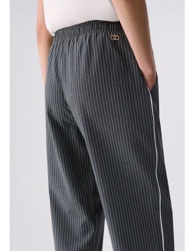 Gestreepte pantalon met kanten inzetstuk van Liu Jo