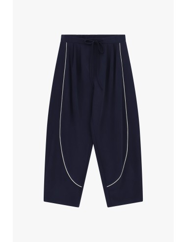 Cropped palazzobroek met contrasterende biezen Dixie