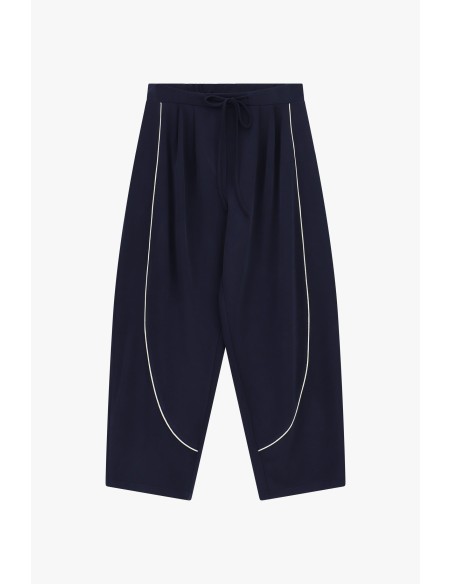 Cropped palazzobroek met contrasterende biezen Dixie