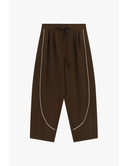 Cropped palazzobroek met contrasterende biezen Dixie