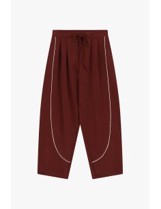 Cropped palazzobroek met contrasterende biezen Dixie