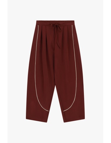 Cropped palazzobroek met contrasterende biezen Dixie