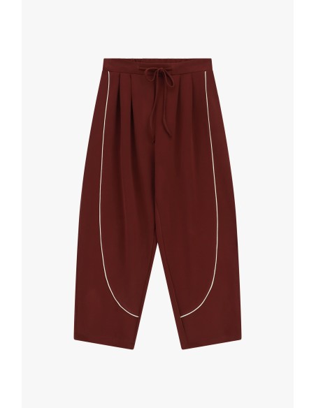 Cropped palazzobroek met contrasterende biezen Dixie