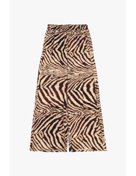 Dixie Palazzo-broek met dierenprint en elastische taille