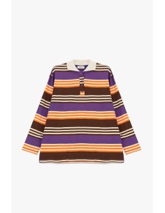 Gestreept shirt met lange mouwen en Dixie-kraag 2