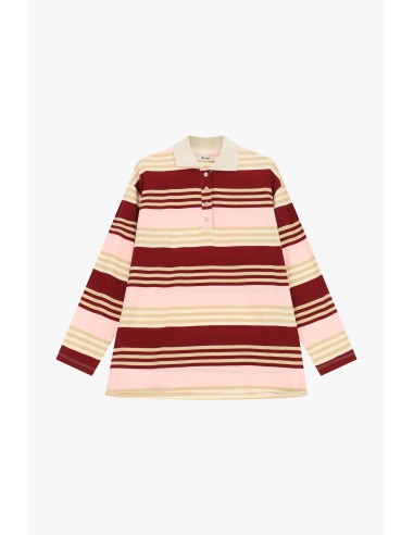 Gestreept shirt met lange mouwen en Dixie-kraag