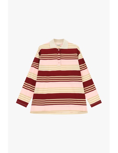 Gestreept shirt met lange mouwen en Dixie-kraag