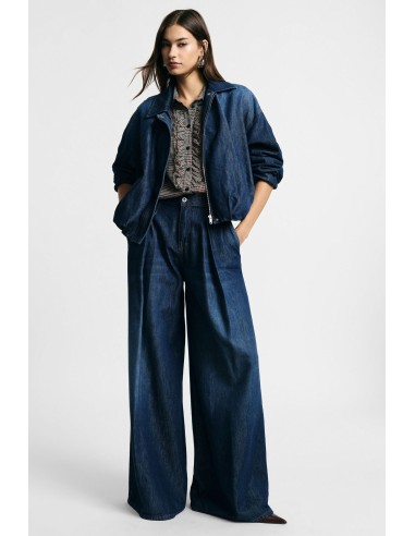 Wijde jeans met plooien en hoge taille Please