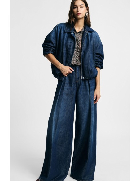 Wijde jeans met plooien en hoge taille Please